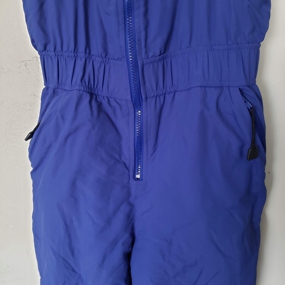 L.L. Bean Vintage Kids Medium 10/12 Royal Blue Snowsuit Bibs Winter One Piece - Picture 7 of 9